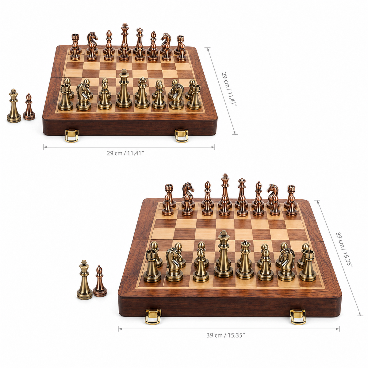 Dimensions du Pemberton, 39 x 39 cm ouvert, 39 x 19,5 cm plié
