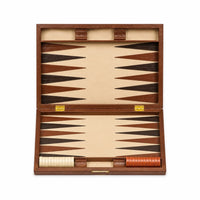 Le Halden, backgammon en bois pliant 38 cm, vue sur fond blanc